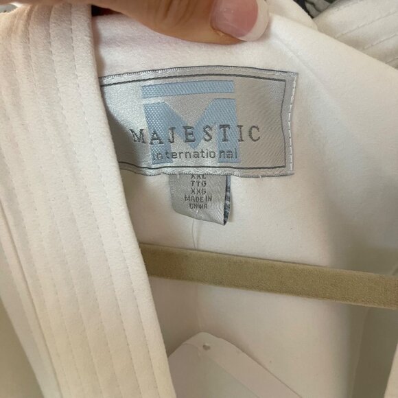 Majestic International Mens Kimono Robe Size XXL White Chamois Casual New - Picture 5 of 13